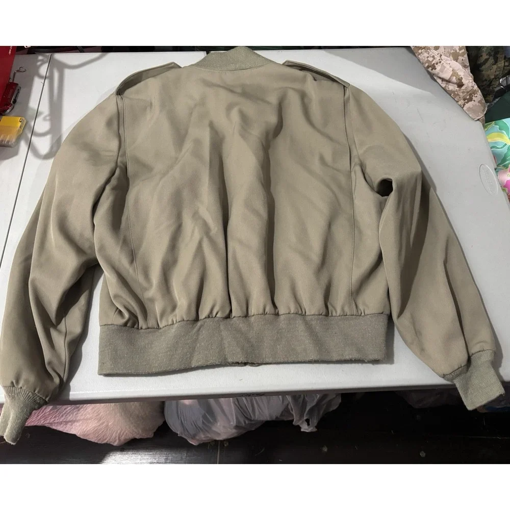 Vintage 70s USMC Pewter 2246 Lightweight Bomber Military Jacket Size 40